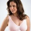 Leading Lady The Meryl Cotton Front Opening Wirefree Leisure Bra - Soft Pink -BRASTOGO Sales leading lady the meryl cotton front opening wirefree leisure bra soft pink