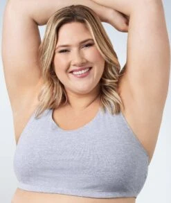 Leading Lady Wirefree Crop Top - Grey