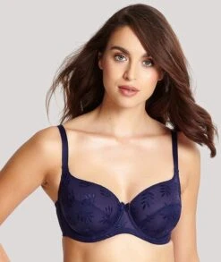 Panache Tango Underwired Plunge Bra - Navy