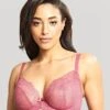 Panache Ana Underwired Plunge Bra - Berry Pink -BRASTOGO Sales panache ana non padded underwired plunge bra berry pink6