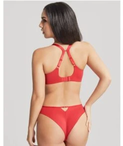 Panache Faith Amour Moulded Plunge Bra - Scarlet -BRASTOGO Sales panache faith amour moulded plunge bra scarlett1
