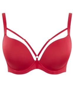 Panache Faith Amour Moulded Plunge Bra - Scarlet -BRASTOGO Sales panache faith amour moulded plunge bra scarlett2
