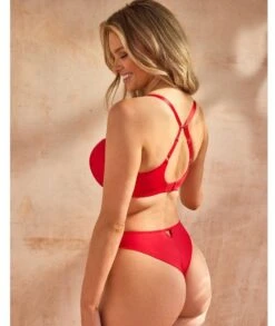 Panache Faith Amour Moulded Plunge Bra - Scarlet -BRASTOGO Sales panache faith amour moulded plunge bra scarlett7