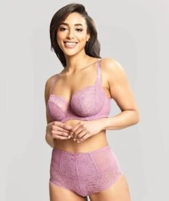 Panache Imogen High Waist Brief - Mauve Pink -BRASTOGO Sales panache imogen balconnet bra mauve pink 6ee33624 131a 4084 a434 118e650237d6