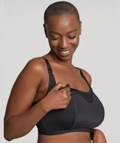 Panache Katherine Non-Underwire Nursing Bra - Black -BRASTOGO Sales panache katherine maternity nursing bra black