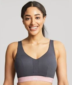 Panache Sport Ultra Perform Non Padded Underwire Sports Bra - Charcoal