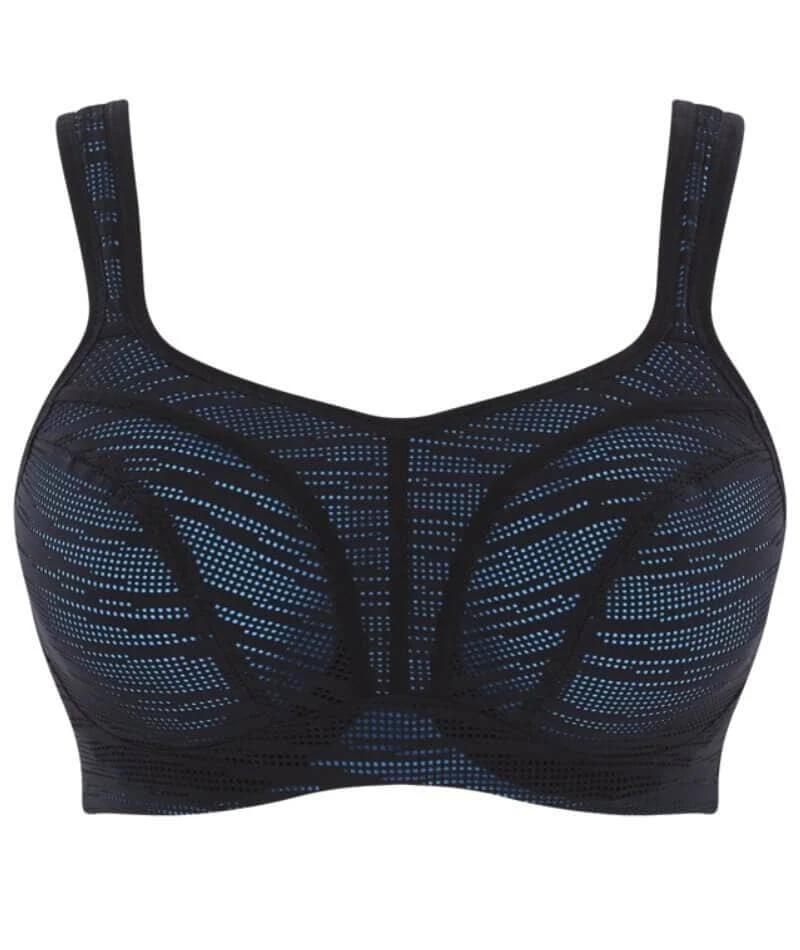 Panache Sport Underwired Sports Bra - Black/Aqua 8 Panache Sport Underwired Sports Bra - Black/Aqua - Image 6