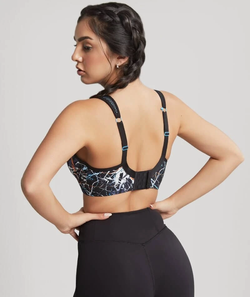 Panache Sport Underwired Sports Bra - Ink Splat 7 Panache Sport Underwired Sports Bra - Ink Splat - Image 5