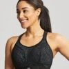 Panache Sport Wire-free Sports Bra - Black/Ice Blue -BRASTOGO Sales panache sport wire free sports bra black ice blue
