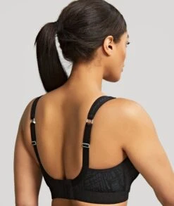 Panache Sport Wire-free Sports Bra - Black/Ice Blue -BRASTOGO Sales panache sport wire free sports bra black ice blue1