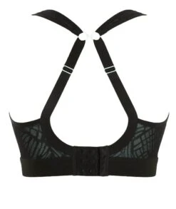 Panache Sport Wire-free Sports Bra - Black/Ice Blue -BRASTOGO Sales panache sport wire free sports bra black ice blue5