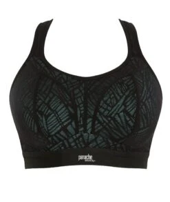 Panache Sport Wire-free Sports Bra - Black/Ice Blue -BRASTOGO Sales panache sport wire free sports bra black ice blue6