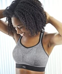 Panache Sport Wirefree Sports Bra - Charcoal Marle -BRASTOGO Sales panache sport wire free sports bra charcoal marle
