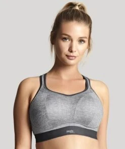 Panache Sport Wirefree Sports Bra - Charcoal Marle -BRASTOGO Sales panache sport wire free sports bra charcoal marle4