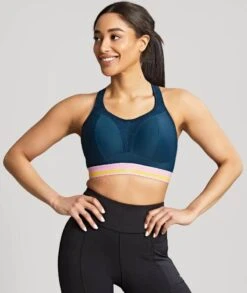 Panache Sport Wire-free Sports Bra - Retro Navy -BRASTOGO Sales panache sport wire free sports bra retro navy2