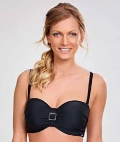 Panache Swim Anya Bandeau Balconnet Bikini Top - Black -BRASTOGO Sales panache swim anya bandeau balconnet bikini top black 14