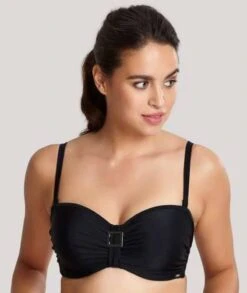 Panache Swim Anya Bandeau Balconnet Bikini Top - Black