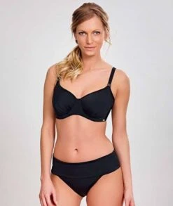 Panache Swimwear Anya Folded Top Pant - Black -BRASTOGO Sales panache swimwear anya folded top pant black 2