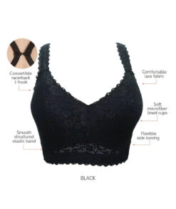 Parfait Adriana Wire-free Full Bust Lace Bralette - Black -BRASTOGO Sales parfait adriana wire free full bust lace bralette black4