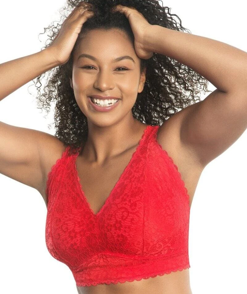 Parfait Adriana Wire-free Full Bust Lace Bralette - Racing Red 3 Parfait Adriana Wire-free Full Bust Lace Bralette - Racing Red