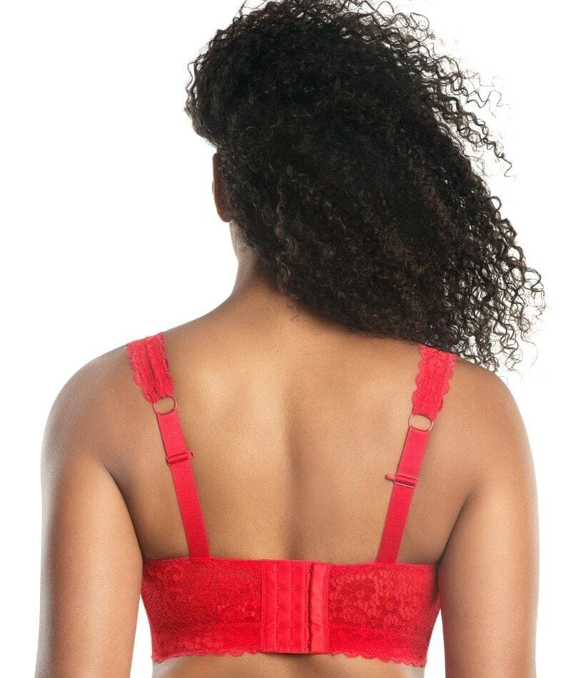 Parfait Adriana Wire-free Full Bust Lace Bralette - Racing Red 5 Parfait Adriana Wire-free Full Bust Lace Bralette - Racing Red - Image 3