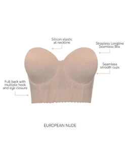 Parfait Elissa Seamless Underwire Padded Longline Strapless Bra - European Nude -BRASTOGO Sales parfait elissa seamless underwire padded longline strapless bra european nude4
