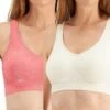 Playtex Comfort Flex Fit Contour Floral Wire-free Bra 2-Pack - Blushing Pink/Almond -BRASTOGO Sales playtex comfort flex fit contour floral wire free bra 2 pack blushing pink almond 01