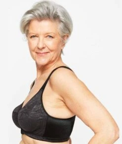 Playtex 18 Hour Front Closing Wirefree Posture Bra - Black -BRASTOGO Sales playtex front closing posture bra black 1