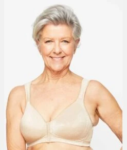 Playtex 18 Hour Front Closing Wirefree Posture Bra - Nude -BRASTOGO Sales playtex front closing posture bra nude 1