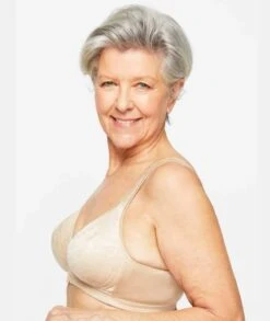 Playtex 18 Hour Front Closing Wirefree Posture Bra - Nude -BRASTOGO Sales playtex front closing posture bra nude 3