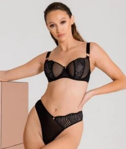Scantilly Authority Balcony Bra - Black -BRASTOGO Sales scantilly authority balcony bra black6