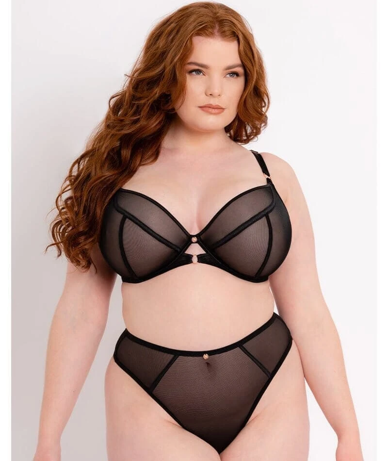 Scantilly Exposed Plunge Bra - Black 6 Scantilly Exposed Plunge Bra - Black - Image 4
