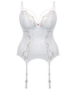 Scantilly Fascinate Plunge Basque - White -BRASTOGO Sales scantilly fascinate plunge basque white 6