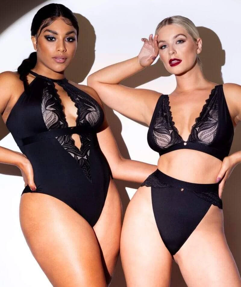 Scantilly Indulgence Wirefree Bralette - Black/Latte 10 Scantilly Indulgence Wirefree Bralette - Black/Latte - Image 8