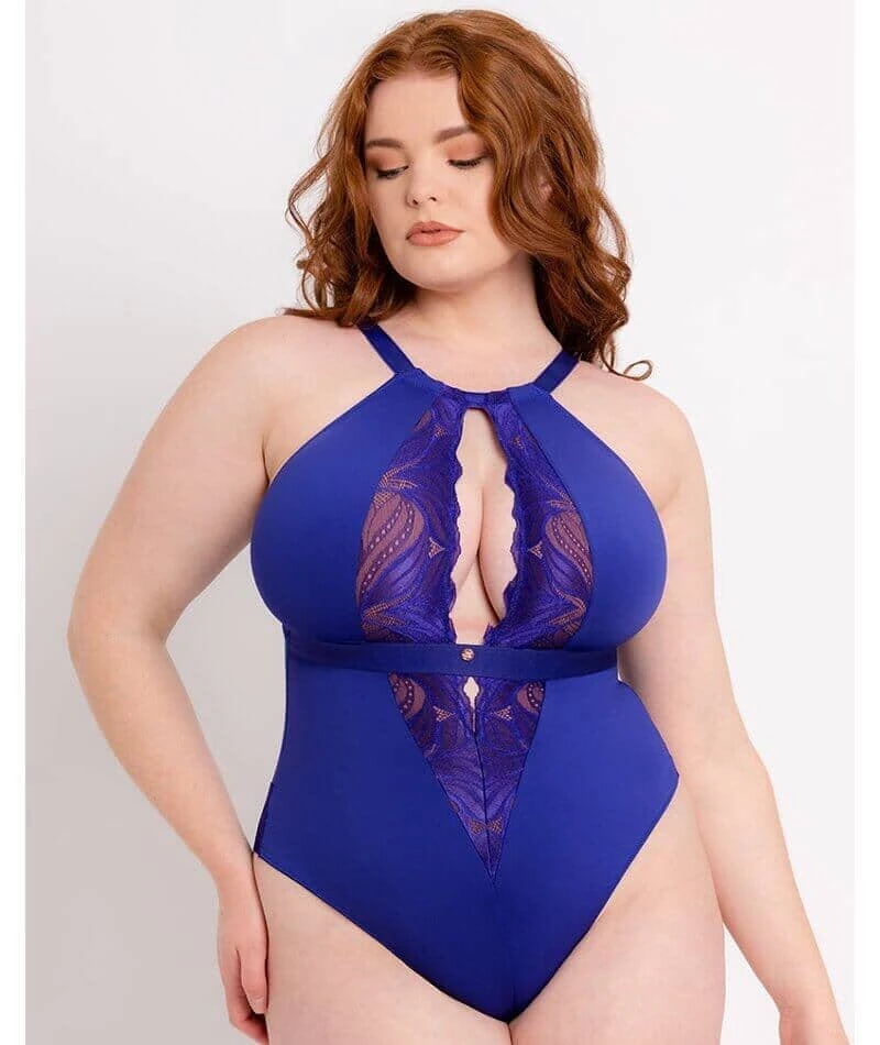 Scantilly Indulgence Stretch Lace Bodysuit - Ultraviolet Blue 3 Scantilly Indulgence Stretch Lace Bodysuit - Ultraviolet Blue