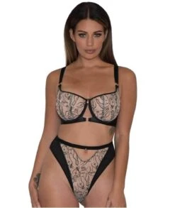 Scantilly Sex Education Balcony Bra - Black/Latte -BRASTOGO Sales scantilly sex education balcony bra black latte 7