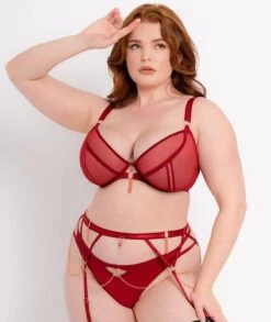 Scantilly Unchained Plunge Bra - Deep Red -BRASTOGO Sales scantilly unchained plunge bra deep red 6