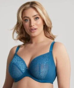 Panache Sculptresse Roxie Plunge Underwired Bra - Atlantic Blue