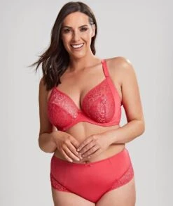 Panache Sculptresse Roxie High Waist Brief - Hot Coral -BRASTOGO Sales sculptresse roxie underwired plunge bra hot coral 7 b235a2a6 c386 4db0 9841 98e7f374d2d0