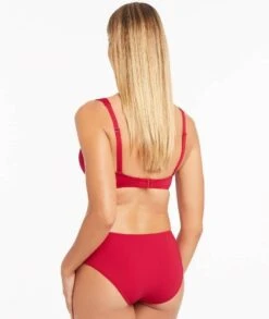 Sea Level Eco Essentials Cross Front Bikini Top - Red -BRASTOGO Sales sea level eco essentials cross front bikini top red 5