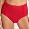 Sea Level Eco Essentials Gathered Side High Waist Bikini Brief - Red -BRASTOGO Sales sea level eco essentials gathered side high waist bikini brief red 1