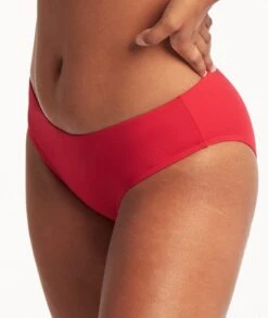 Sea Level Eco Essentials Hipster Bikini Brief - Red -BRASTOGO Sales sea level eco essentials hipster bikini brief red 1