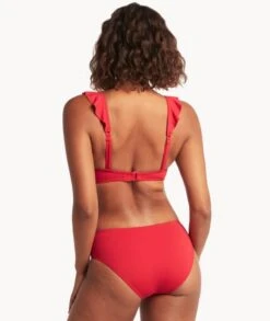 Sea Level Eco Essentials Hipster Bikini Brief - Red -BRASTOGO Sales sea level eco essentials hipster bikini brief red 5