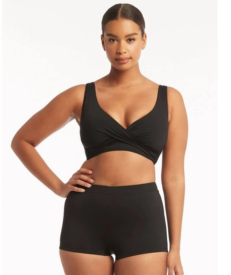 Sea Level Eco Essentials Katie Boyleg Swim Pant - Black 5 Sea Level Eco Essentials Katie Boyleg Swim Pant - Black - Image 3