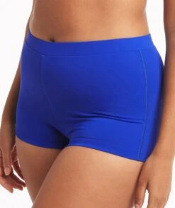 Sea Level Eco Essentials Katie Boyleg Swim Pant - Cobalt -BRASTOGO Sales sea level eco essentials katie boyleg swim pant cobalt 3