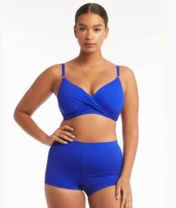 Sea Level Eco Essentials Katie Boyleg Swim Pant - Cobalt -BRASTOGO Sales sea level eco essentials katie boyleg swim pant cobalt 4