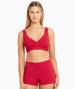 Sea Level Eco Essentials Katie Boyleg Swim Pant - Red 10 Sea Level Eco Essentials Katie Boyleg Swim Pant - Red -BRASTOGO Sales sea level eco essentials katie boyleg swim pant red 3