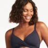 Sea Level Eco Essentials Twist Front DD-E Cup Bikini Top - Night Sky -BRASTOGO Sales sea level eco essentials twist front dd e cup bikini top night sky 1
