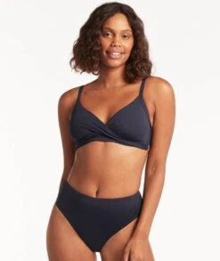 Sea Level Eco Essentials Twist Front DD-E Cup Bikini Top - Night Sky -BRASTOGO Sales sea level eco essentials twist front dd e cup bikini top night sky 3