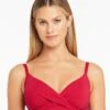 Sea Level Eco Essentials Twist Front DD-E Cup Bikini Top - Red -BRASTOGO Sales sea level eco essentials twist front dd e cup bikini top red 2